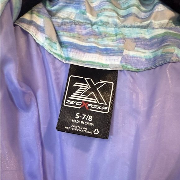 Teal and Gray Kids Winter Jacket, Double Jacket- S 7/8 - Picture 2 of 6